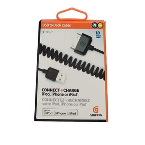 Griffin USB to Dock Cable 3' Connect + Charge For iPod/ iPhone/ iPad